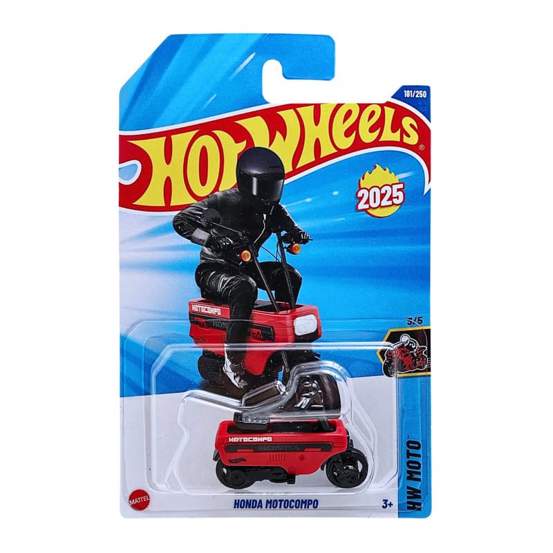 Hot Wheels 2025 Honda Motocompo HW Moto Ages 3 and Up 181/250 (Red)