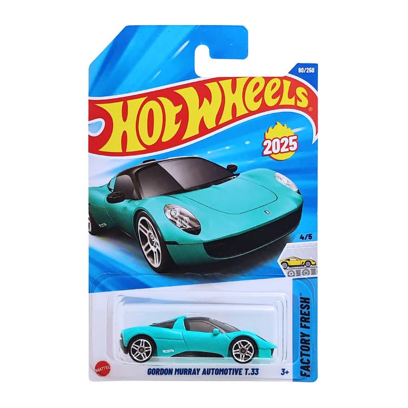 Hot Wheels 2025 Gordon Murray Automotive T.33 | Factory Fresh Series | 1:64 Scale Die-Cast Car | 90/250 (Blue)