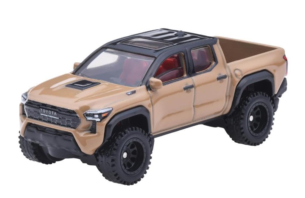 Hot Wheels Boulevard 2024 Toyota Tacoma – Premium 1:64 Scale Sports Car (Braun, Metal Body & Real Riders Tires)