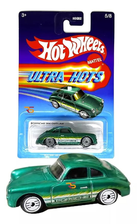 Hot Wheels Ultra Hots 1:64 Porsche 356 Outlaw – Hottest Metal Car for Kids 3+