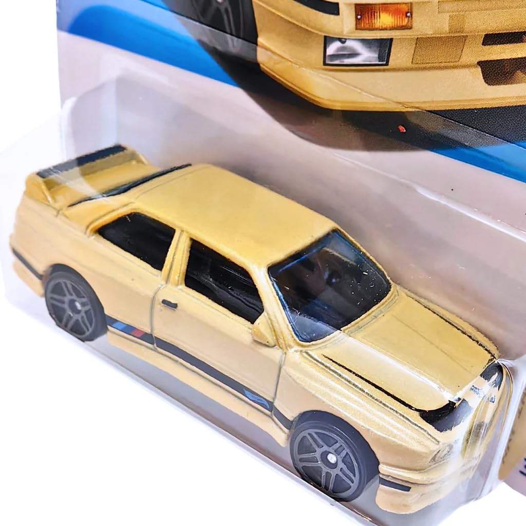 Hot Wheels 1992 BMW M3 HW The 90s 1:64 Scale Die-Cast Car (Yellow) – Ages 3 and Up