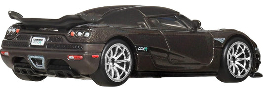 Hot Wheels Premium Fast & Furious 2010 Koenigsegg CCXR – 1:64 Scale Die-Cast Car (Black, Metal Body & Real Riders)