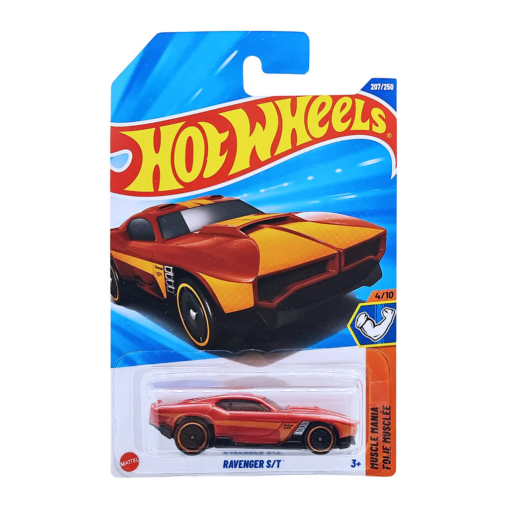 Hot Wheels Pack of 3 – Pontiac Aztek Custom (Silver), Track DWagon (Blue/Green), and Ravenger ST (Dark Orange) | Premium Die-Cast Car Bundle