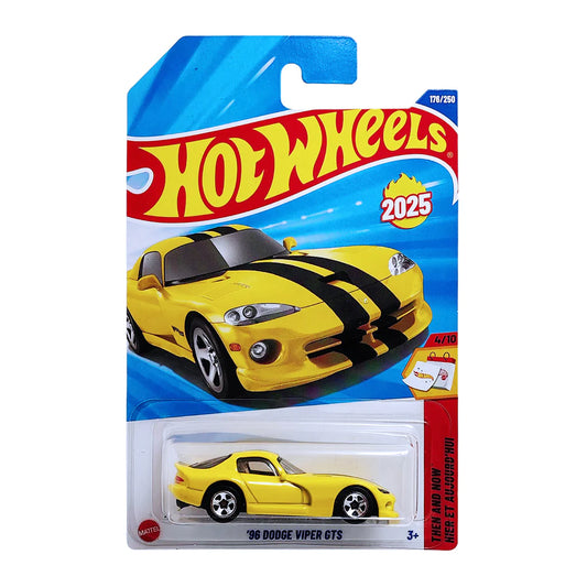 Hot Wheels Pack of 3 – Dodge Viper GTS ’96 (Yellow), BMW M3 Wagon (Green), and T-Rex Transporter (Orange) | Premium Die-Cast Car Set