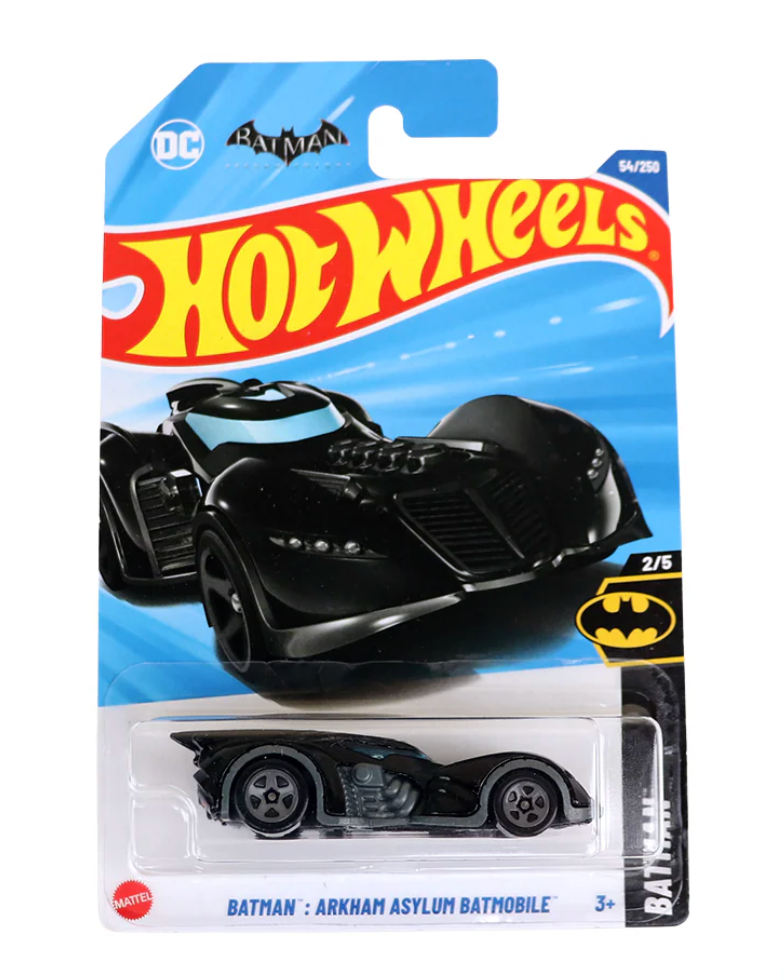 Hot Wheels HW Batman Arkham Asylum Batmobile – 1:64 Scale Die-Cast Car (Black, 2025)
