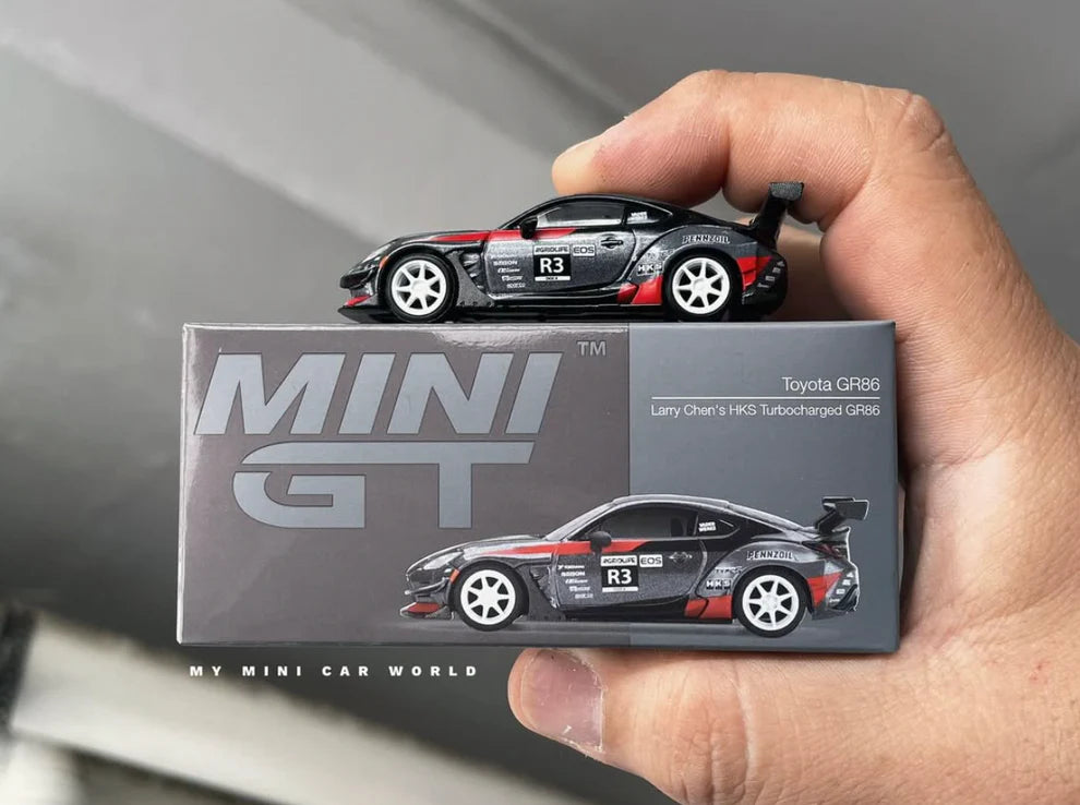 Larry Chen's HKS Turbocharged GR86 LHD Diecast Scale Model Car