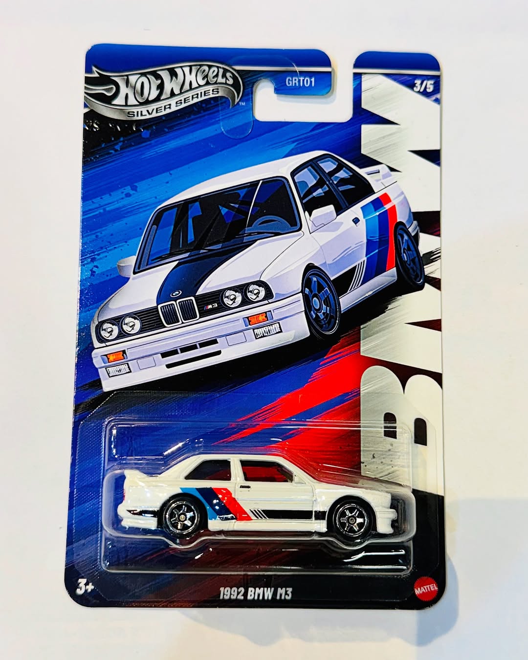Hot Wheels 1992 BMW M3 Silver Series (White) – 1:64 Scale Original Die-Cast Car | Premium Collectible Model Vehicle for Adults & Enthusiasts