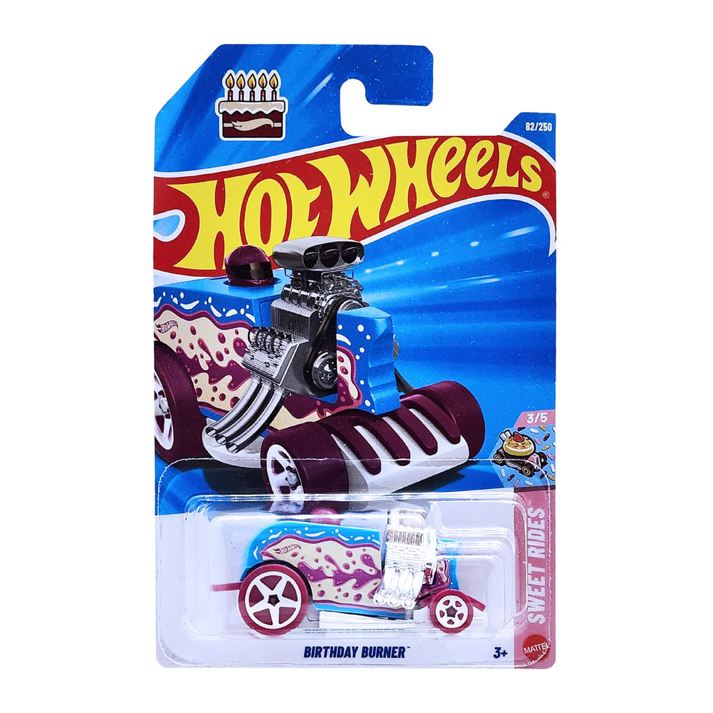 Hot Wheels 3 Pack Diecast Cars | Audi 90 quattro · Feline Lucky · Birthday Burner