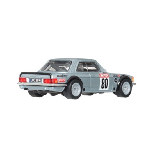 Hot Wheels Premium Boulevard ’80 Mercedes-Benz 500 SLC Rallye – 1:64 Die-Cast Car (Metal/Metal, Real Riders)