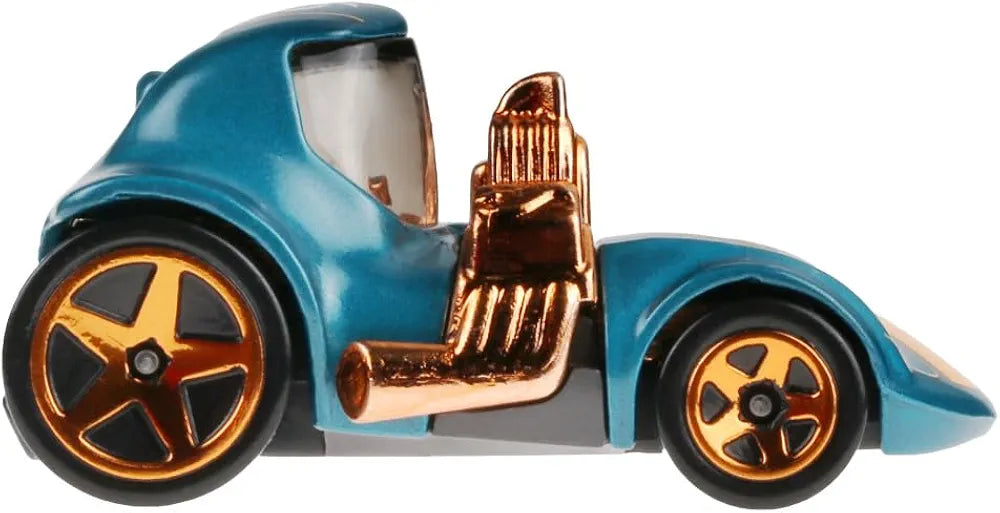 Hot Wheels 1:64 Scale Die-Cast Vehicle TOONED Twin Mill with Turquoise- & Copper-Colored Deco to Celebrate HW 56th Anniversary