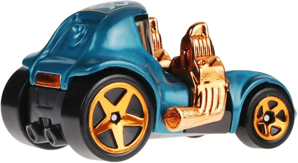 Hot Wheels 1:64 Scale Die-Cast Vehicle TOONED Twin Mill with Turquoise- & Copper-Colored Deco to Celebrate HW 56th Anniversary