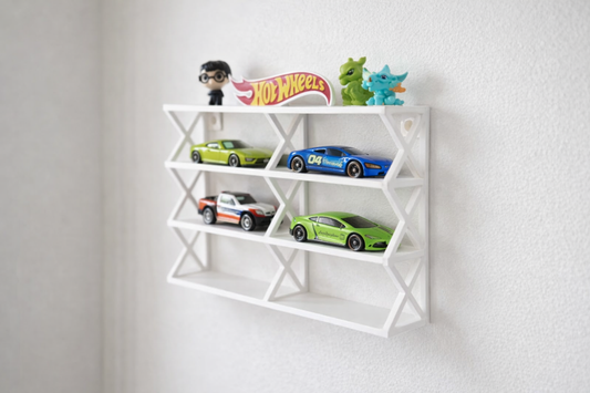 Hot Wheels Car Display Stand | Wall & Table Mount Organizer (8 Slots)