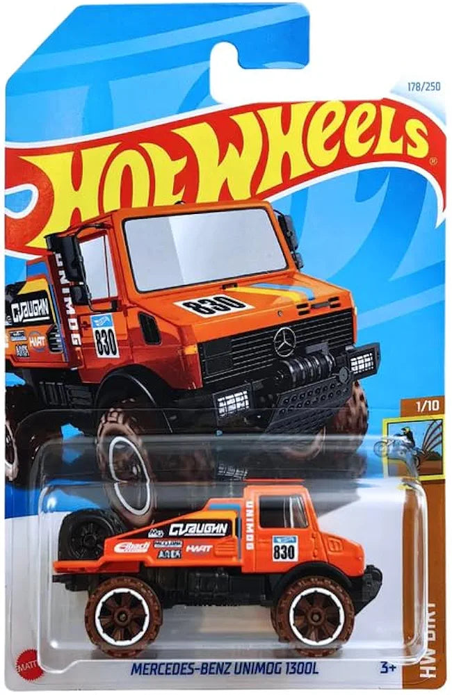 Hot Wheels Mercedes Benz Unimog 1300L Truck Toy Ages 3 and Up by Small CLAP (Orange)