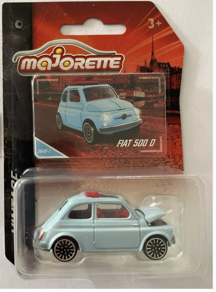 MAJORETTE Classic Fiat 500 D (Blue - 1:64* Vintage Cars - Opening Hood) D94