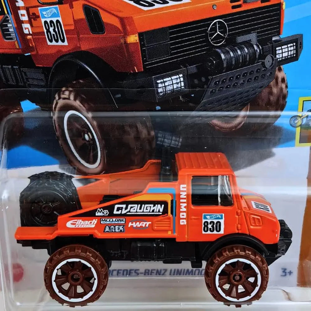 Hot Wheels Mercedes Benz Unimog 1300L Truck Toy Ages 3 and Up by Small CLAP (Orange)