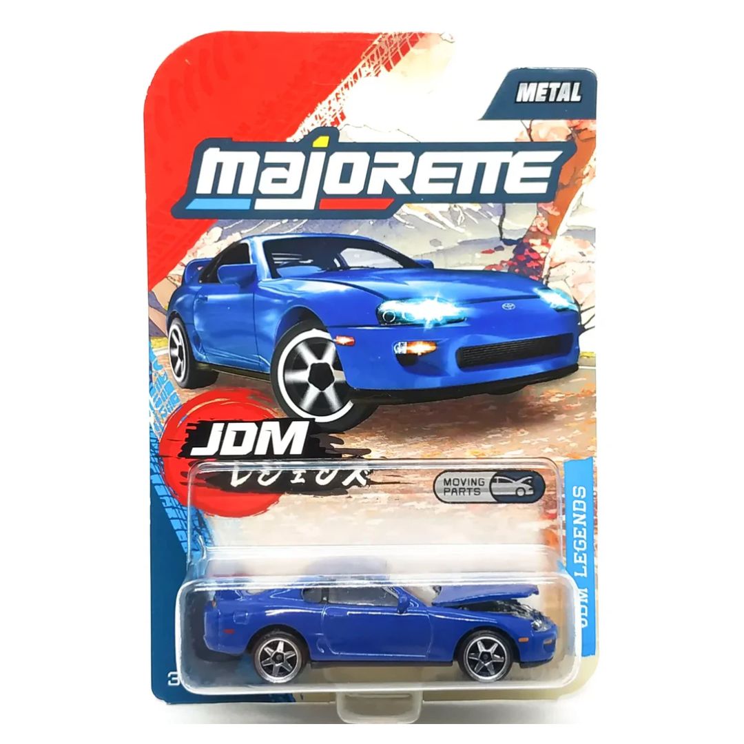 Blue JDM Legends Toyota Supra JZA80 1:64 Scale Die-Cast Car By Majorette