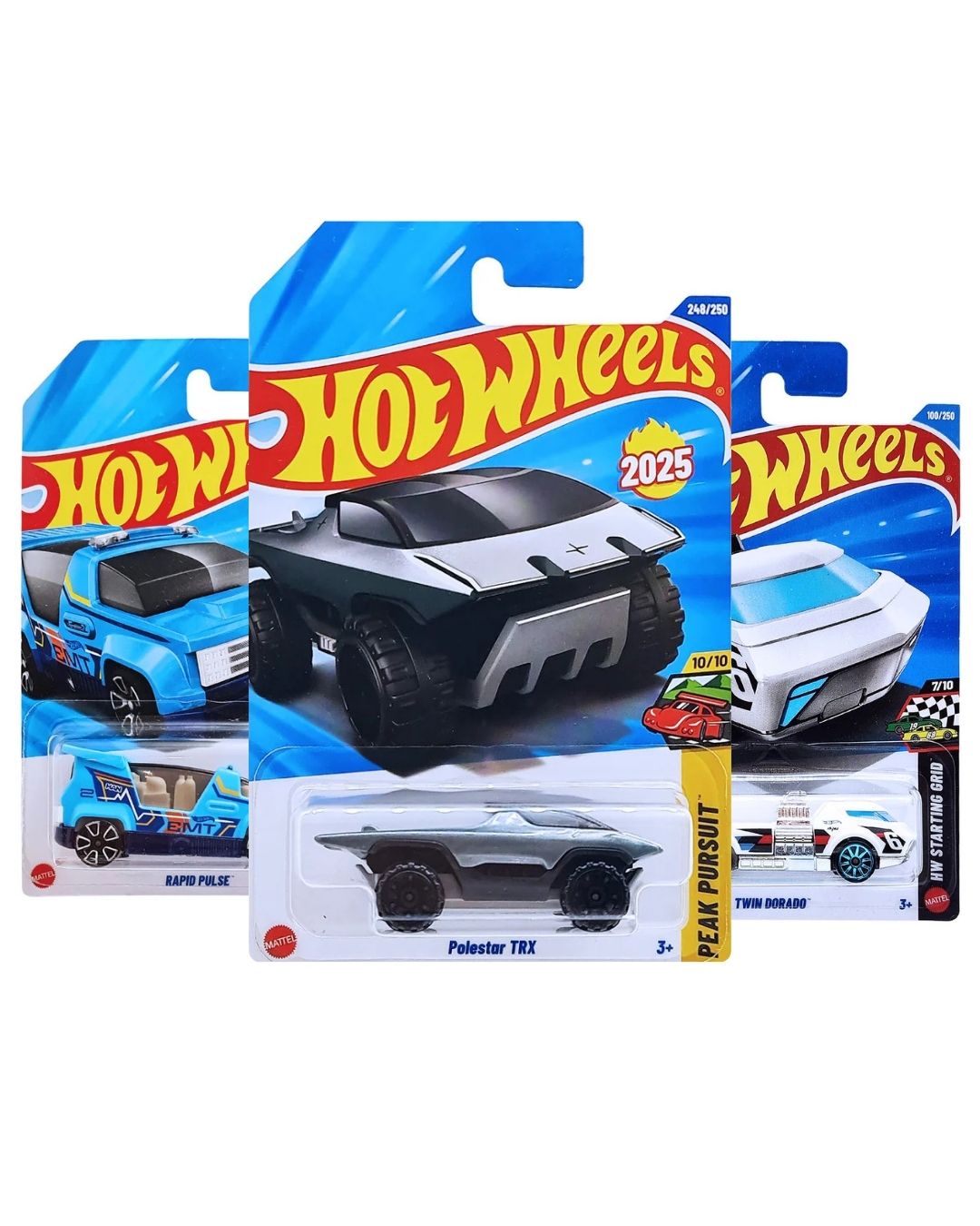 Hot Wheels Rapid Pulse, Twin Dorado & Polestar TRX – 3 Pack