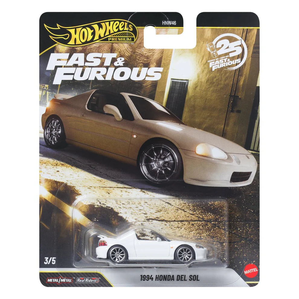 Hot Wheels Premium - 1994 Honda Del Sol Fast & Furious 25th AnniveRSary - Scale 1/64