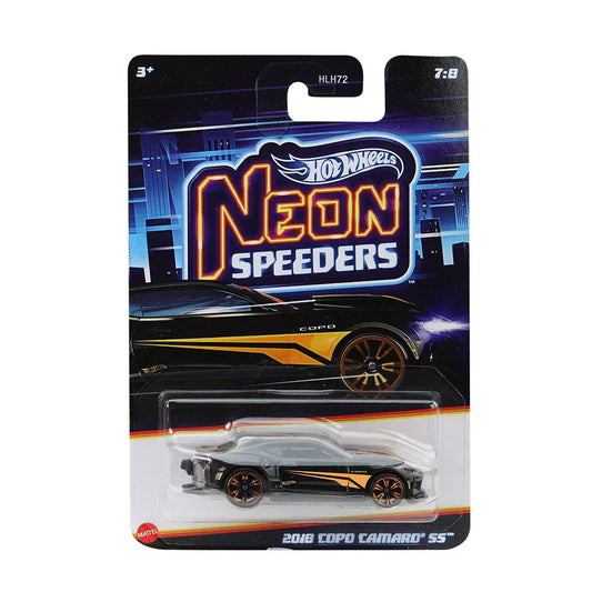 SMALL CLAP 2018 Copo Camaro SS – Neon Speeders 1:64 Scale Die-Cast Car (Black)