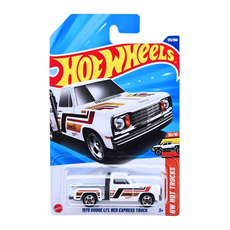 Hot Wheels 2025 1978 Dodge LI'L Red Express Truck HW hot Trucks Ages 3 and Up 173/250 (White)