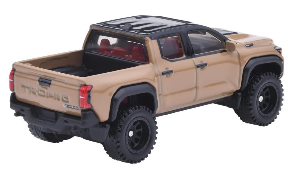 Hot Wheels Boulevard 2024 Toyota Tacoma – Premium 1:64 Scale Sports Car (Braun, Metal Body & Real Riders Tires)