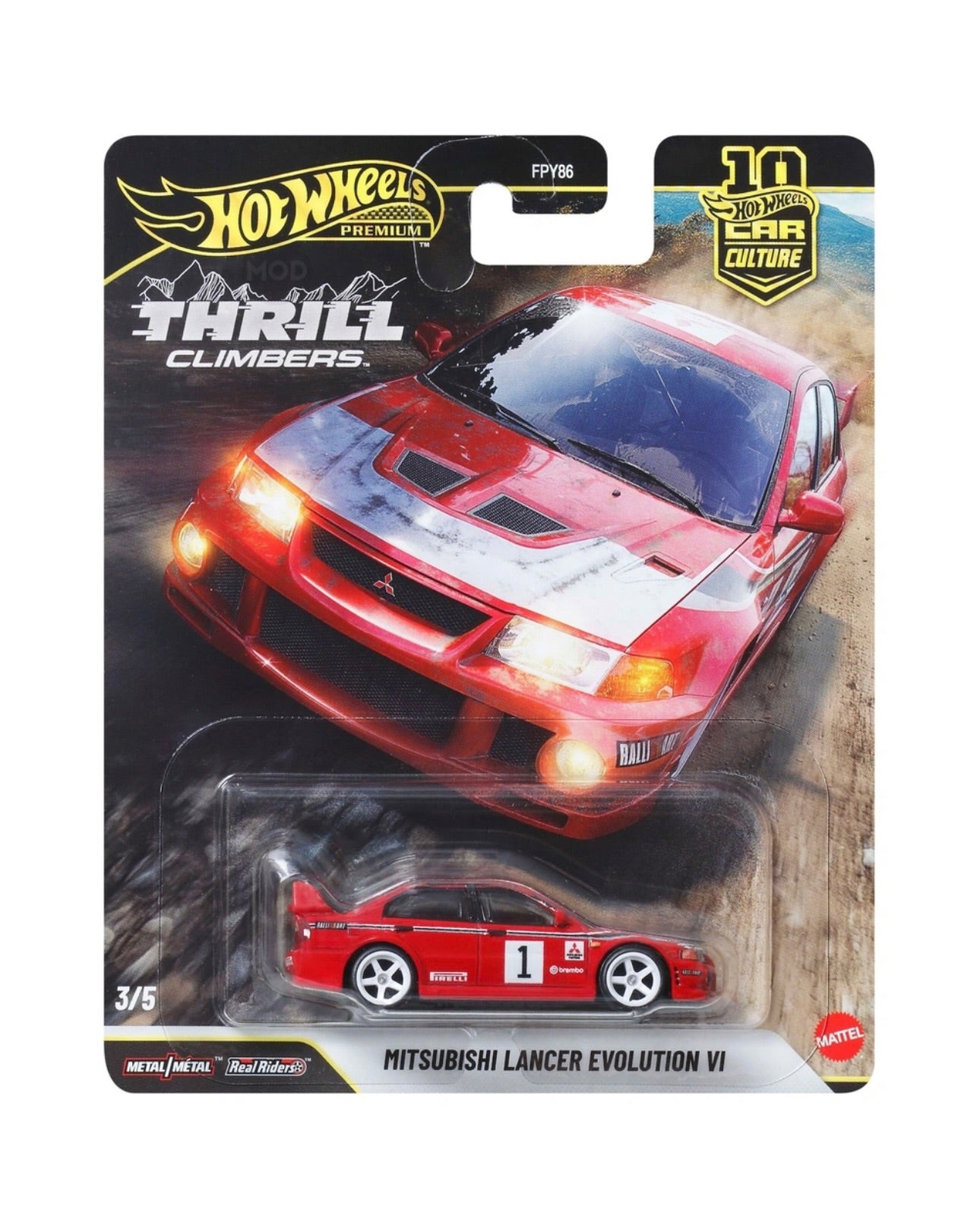 Hot Wheels Premium Car Culture Thrill Climber Mitsubishi Lancer Evolution VI