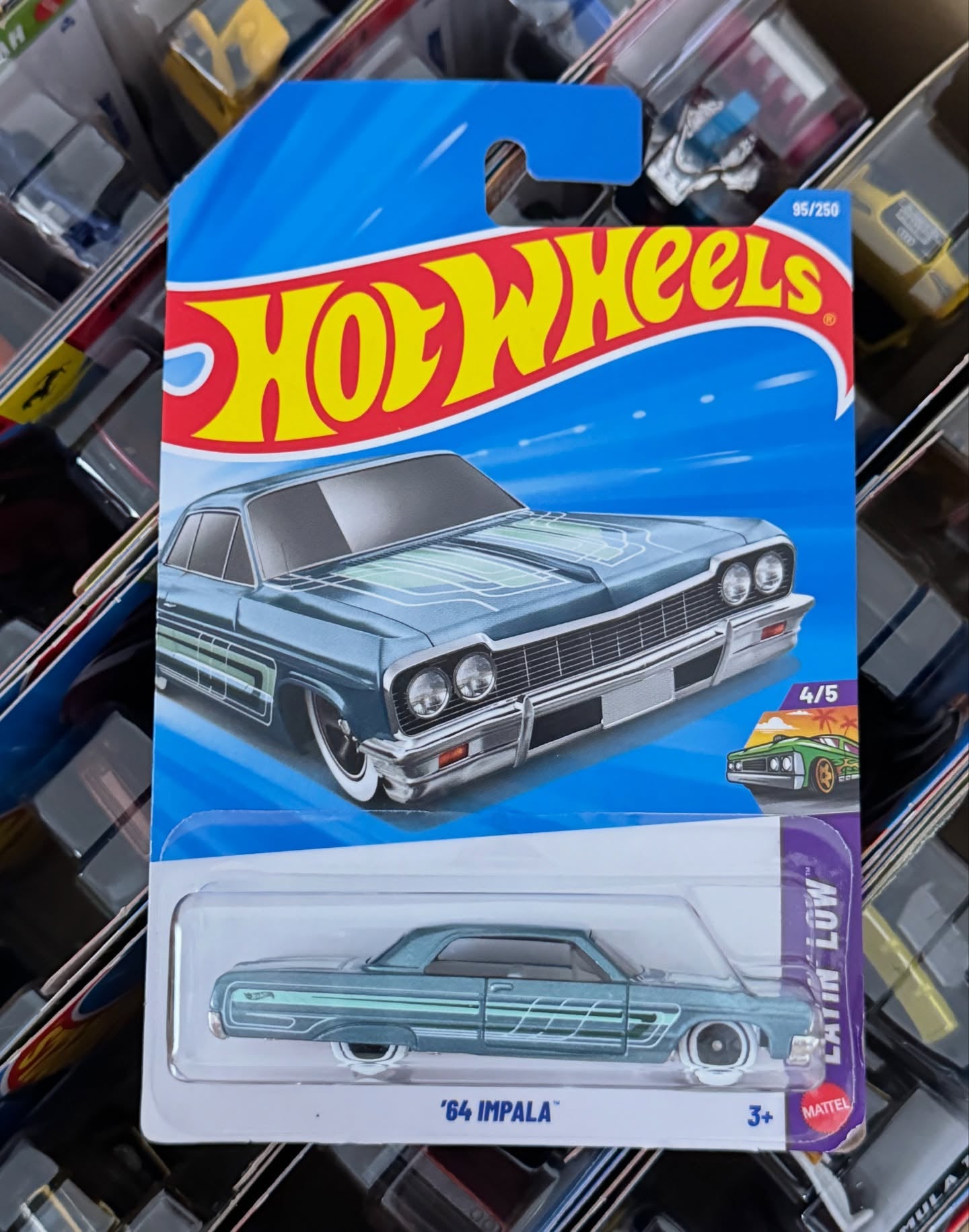 Hot Wheels '64 Impala die-cast collectible car from the 2026 mainline series.