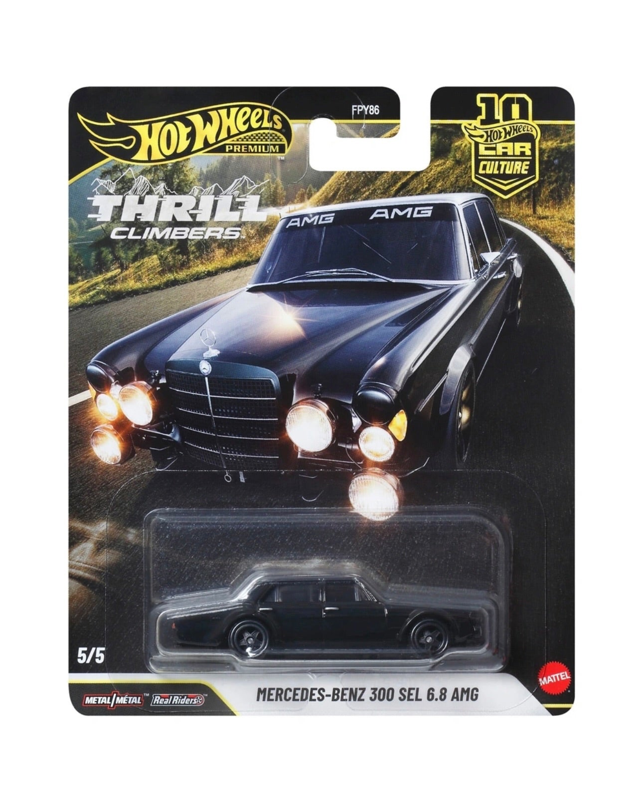 Hot Wheels Premium Car Culture Thrill Climbers Mercedes-Benz 300 SEL 6.8 AMG