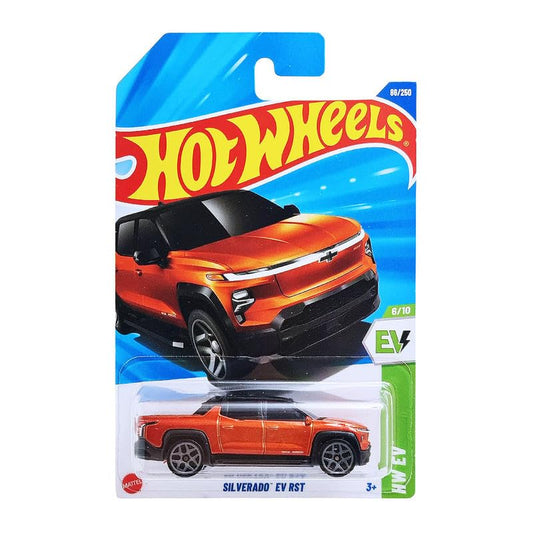 Hot Wheels 2025 Silverado EV RST HW EV | 1:64 Scale Die-Cast Truck | Limited Edition 86/250 (Orange)