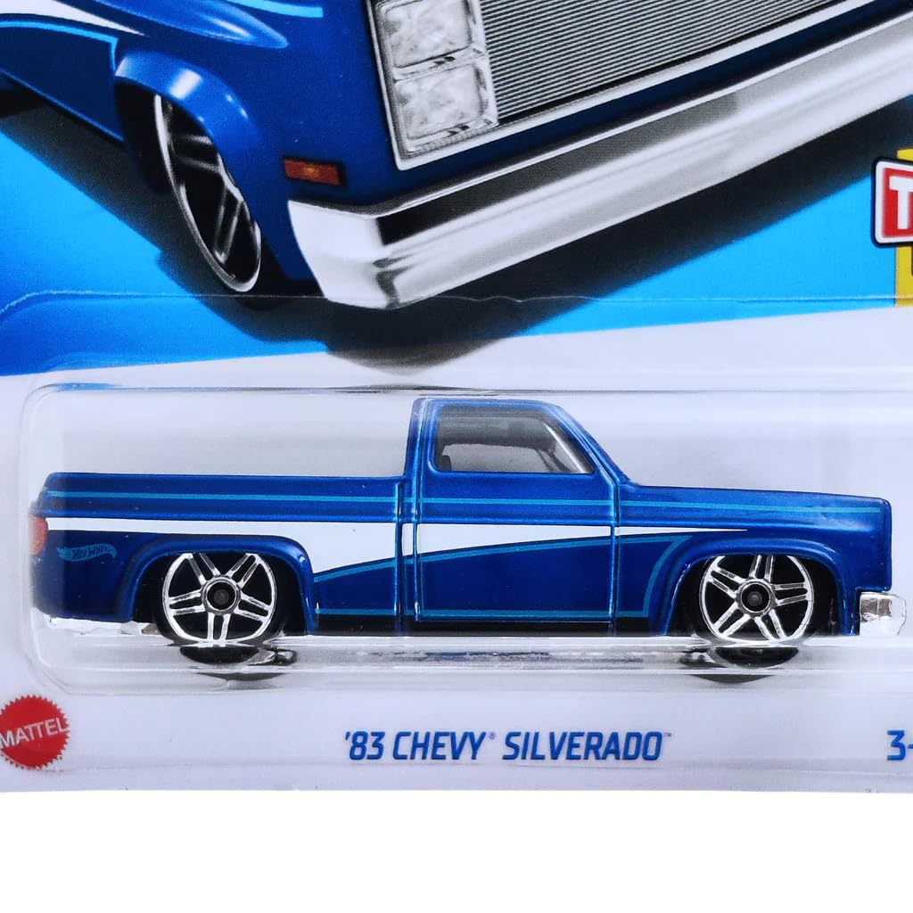 Hot Wheels 1:64 Scale 83 Chevy Silverado Then and Now for Ages 3 and Up by Small CLAP (Blue)