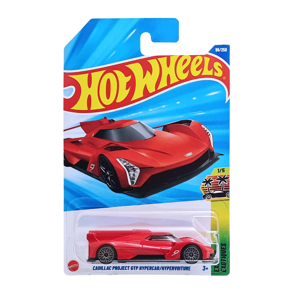 Hot Wheels Cadillac Project GTP Hypercar Exotics Red 1:64 Scale – Ages 3+