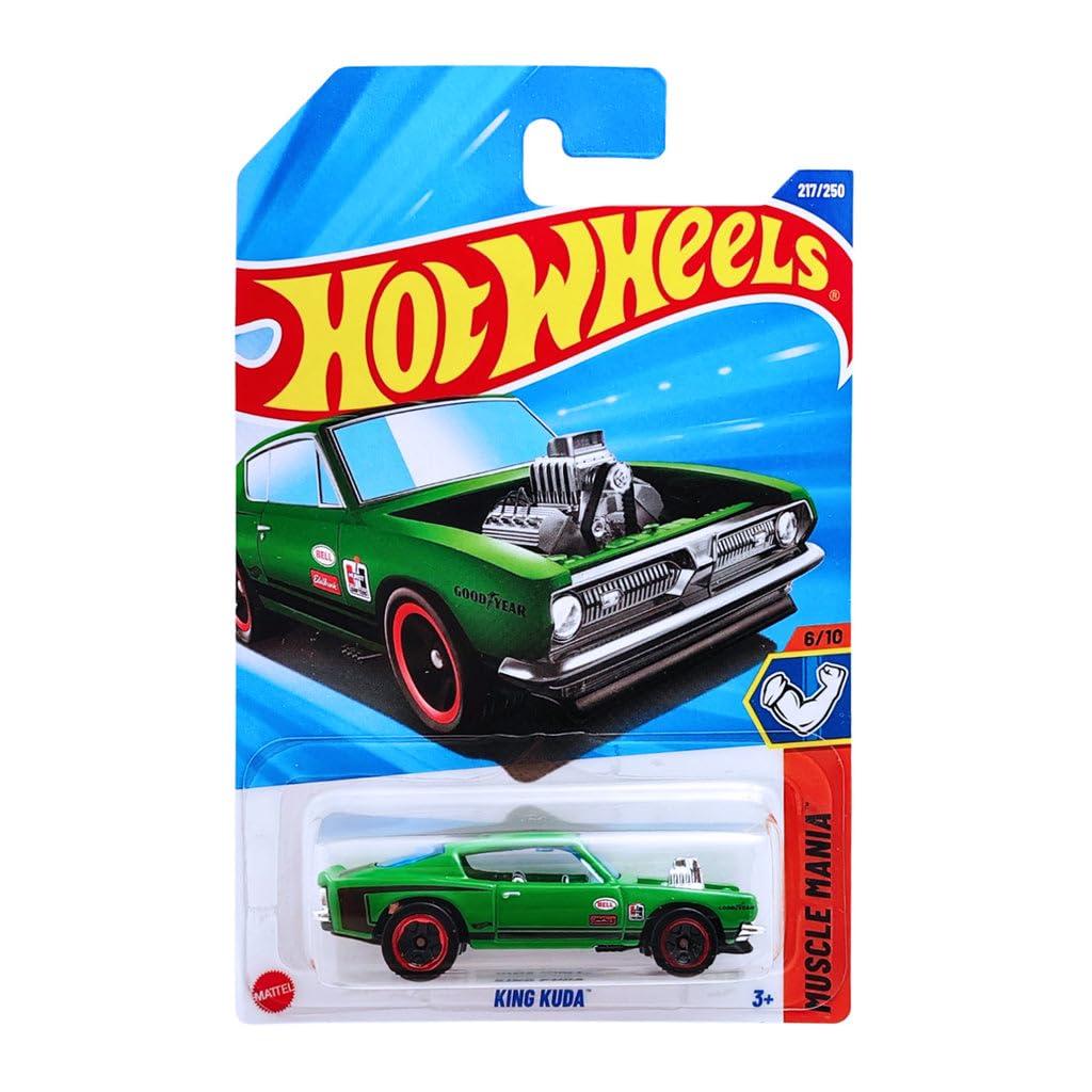 Hot Wheels King Kuda Muscle Mania Ages 3 Years and Up 217/250 (Green)