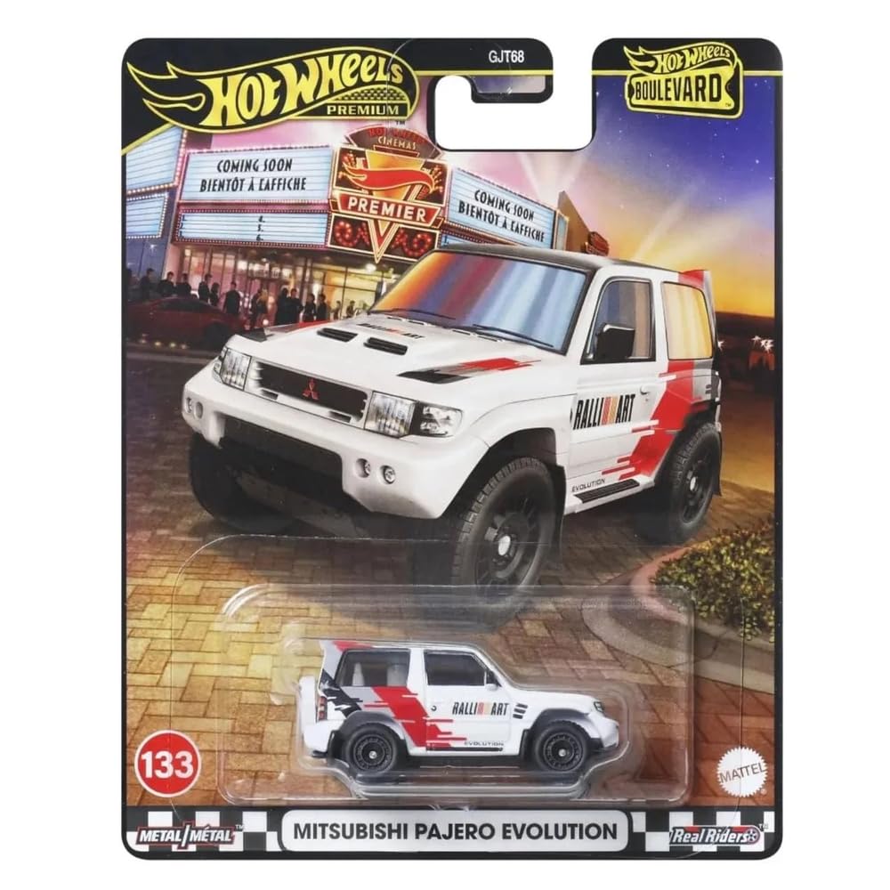Hot Wheels Boulevard™ Mitsubishi Pajero Evolution Premium 1:64 Scale Sports Car, Full Metal Body Construction & Real Riders™ Tires, Toy for Collectors...