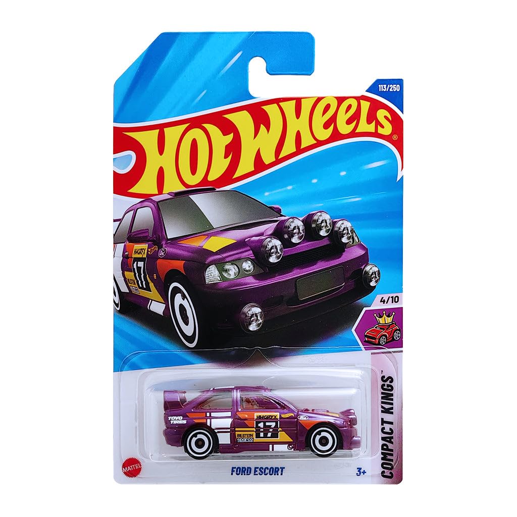 Hot Wheels Ford Escort Compact Kings (Purple) | 1:64 Die-Cast Model Car | Collectible Gift for Kids & Car Enthusiasts