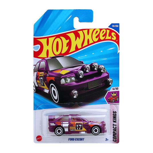 Hot Wheels Ford Escort Compact Kings (Purple) | 1:64 Die-Cast Model Car | Collectible Gift for Kids & Car Enthusiasts