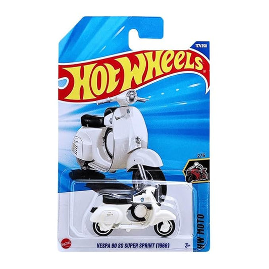 Hot Wheels 2025 Vespa 90 SS Super Sprint (1966) White 1:64 Scale – Ages 3+