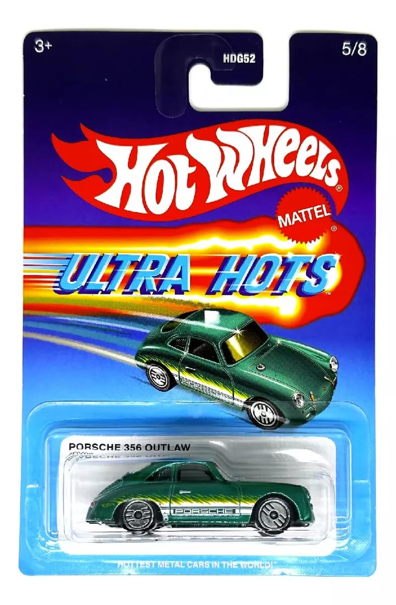Hot Wheels Ultra Hots 1:64 Porsche 356 Outlaw – Hottest Metal Car for Kids 3+