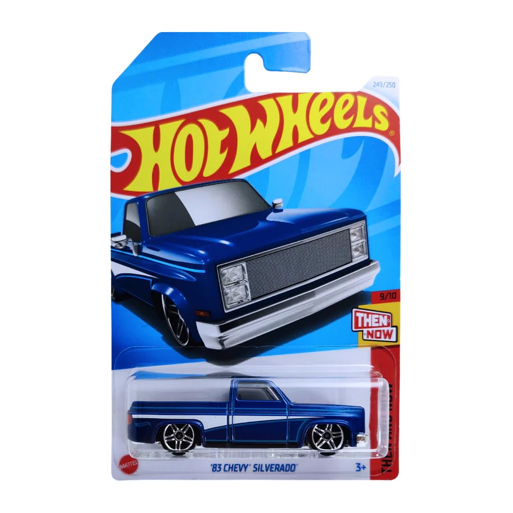 Hot Wheels 1:64 Scale 83 Chevy Silverado Then and Now for Ages 3 and Up by Small CLAP (Blue)