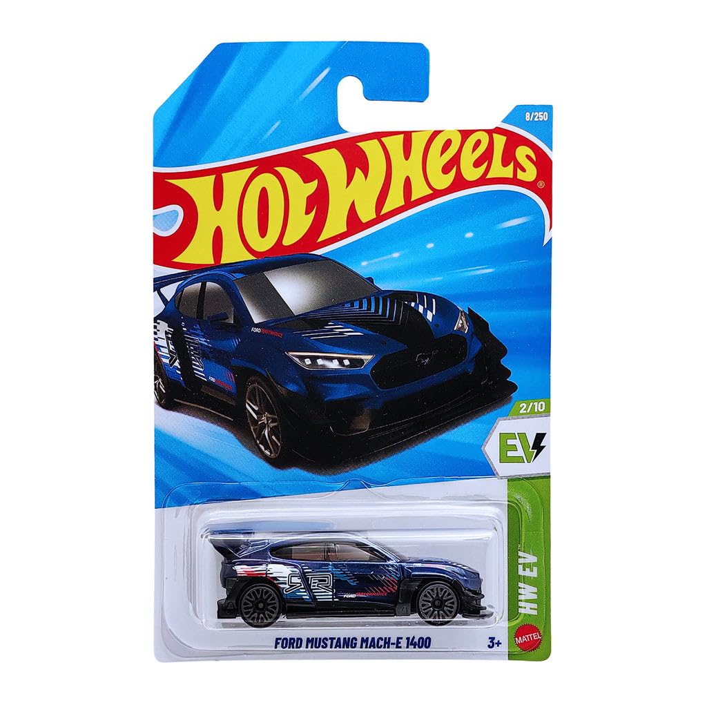 Hot Wheels 2026 Ford Mustang Mach-E 1400 #8 – Dark Blue | 1:64 Diecast Car