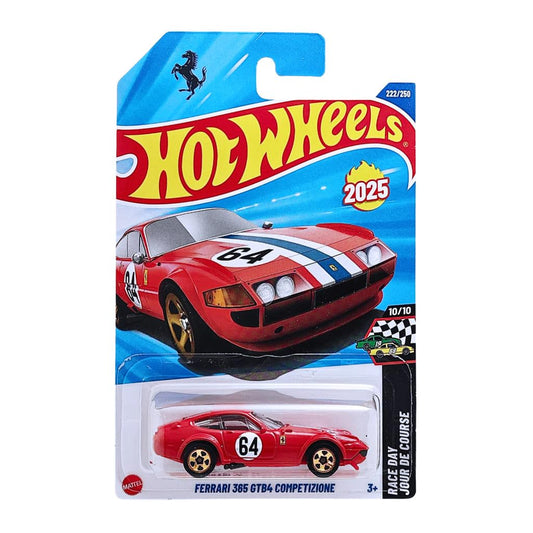 Hot Wheels Ferrari 365 GTB4 Competizione Race Day 222/250 (Red) – 1:64 Scale Die-Cast Car