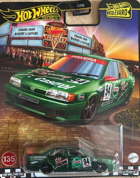 Hot Wheels Premium Boulevard ’94 Nissan Primera – 1:64 Die-Cast Car (2025 Edition, Metal/Metal, Real Riders)