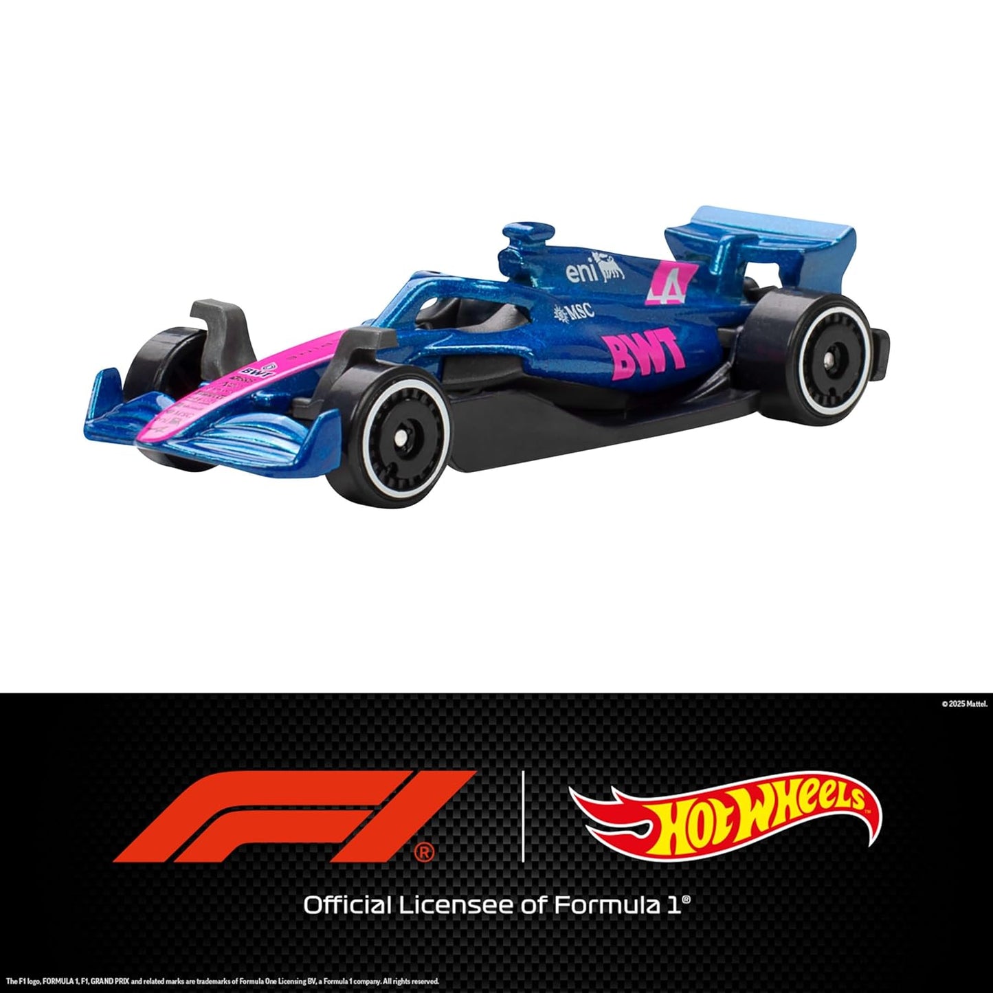 Hot Wheels 1:64 Scale 5-Pack Formula 1 Die-Cast Toy Cars, Set of 5 Officially Licensed, Collectible F1 Race Cars for Play or Display
