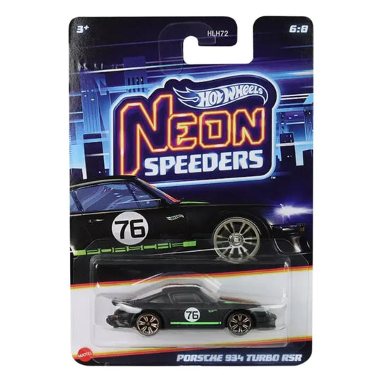 Hot Wheels Neon Speeders Porsche 934 Turbo RSR 2025 | 1:64 Scale Die-Cast Racing Car
