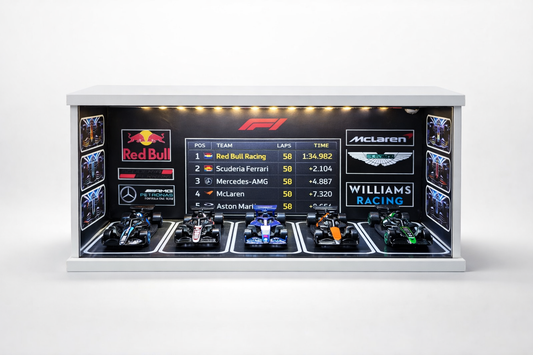 F1-Inspired LED Racing Garage Display Frame (Cars Not Included)