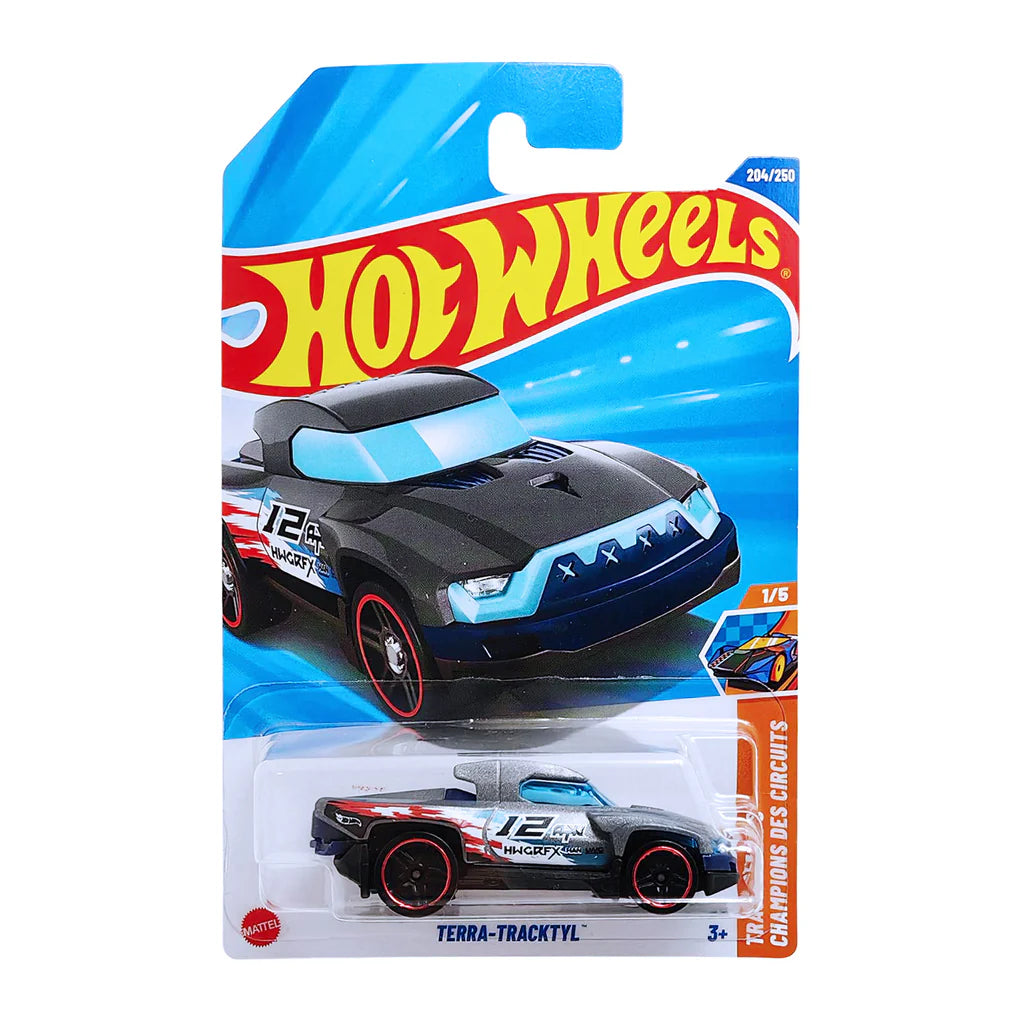 Hot Wheels Pack of 3 – Peak Pursuit Polestar TRX (Grey), El Segundo Rallye (Grey), and Terra Tracktyl | Premium Die-Cast Car Set