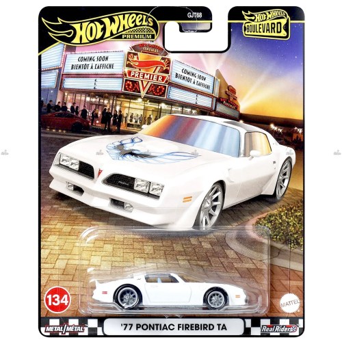 Hot Wheels Premium Boulevard ’77 Pontiac Firebird TA – 1:64 Die-Cast Car (Metal/Metal, Real Riders)