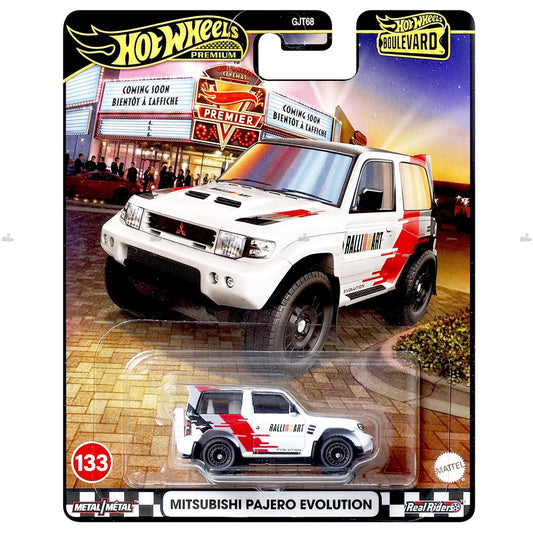 Hot Wheels Premium Boulevard Mitsubishi Pajero Evolution – 1:64 Die-Cast Car (2025 Edition, Metal/Metal, Real Riders)
