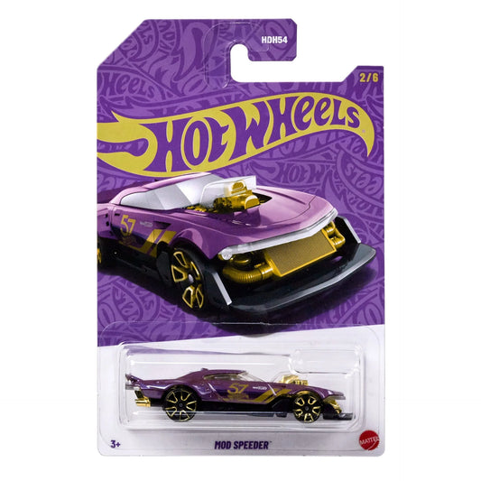 Hot Wheels Mod Speeder | Pearl & Chrome Series | 1:64 Original Die-Cast Car (Multicolor)