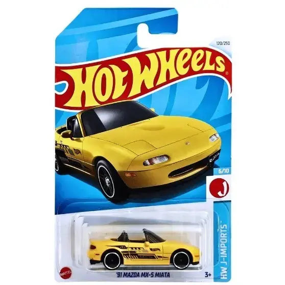 Hot Wheels 91 Mazda MX-5 Miata HW-J-Imports ( Yellow )