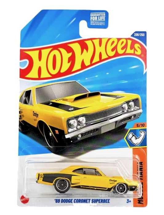 Hot Wheels '69 Dodge Coronet Superbee [Yellow] Muscle Mania